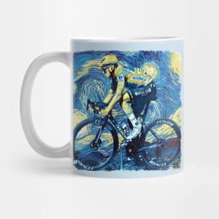 Cycling Van Gogh Style Mug